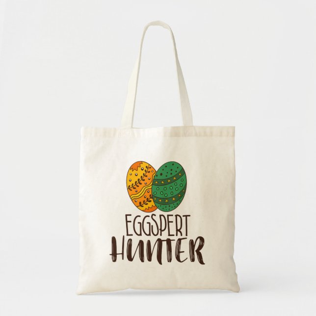 Bolso De Tela Easter Eggspert Hunter Funny (Frente)