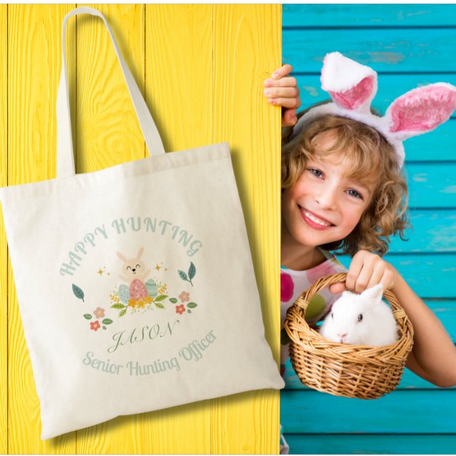 Bolso De Tela Easter Egt Hunt Gear - Tote Bag (Each bag with title "Senior Hunting Officer," you may customize it to your desired title too. )