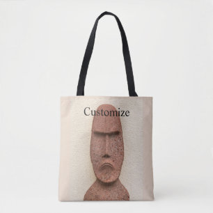 Bolso De Tela Easter Island Moai Head Thunder_Cove