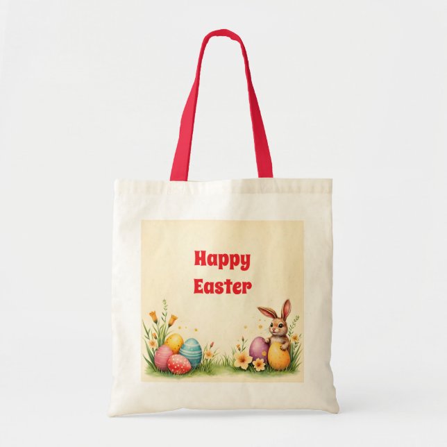 Bolso De Tela Easter Little Rabbit Popular Collection (Frente)