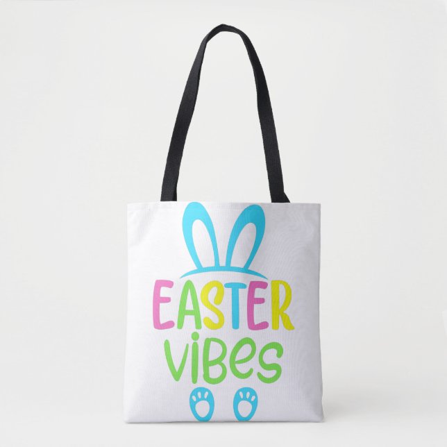 Bolso De Tela Easter Vibes Pastel (Anverso)