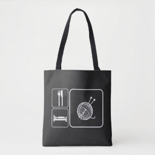 Bolso De Tela Eat Sleep Knit
