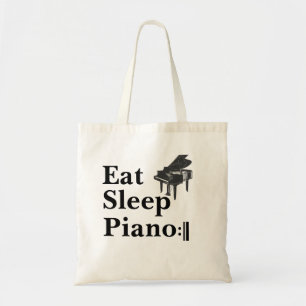 Bolso De Tela Eat Sleep Piano Repetir el gran maestro de pianist