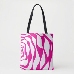 Bolso De Tela Ebb y Flow 4 en magenta y blanco