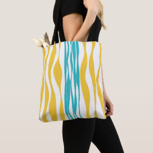 Bolso De Tela Ebb y Flow - Turquesa y Amarillo