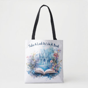 Bolso De Tela Echa Un Vistazo Está En Un Libro