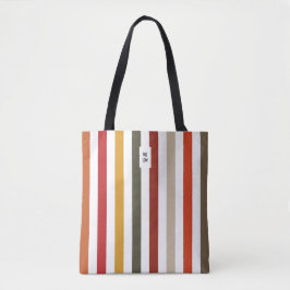 Bolso De Tela Echo Trails Tote Bag - Earthy Hues Stripes