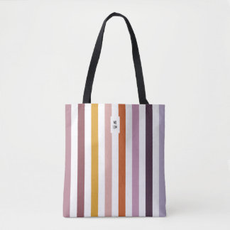Bolso De Tela Echo Trails Tote Bag - Hues Rosa Stripes