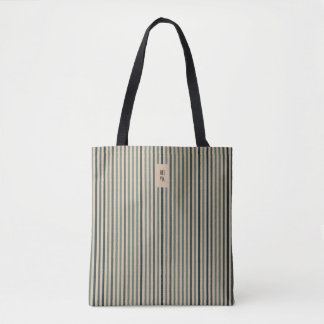 Bolso De Tela Echo Trails Tote Bag - Rayas Macha verdes