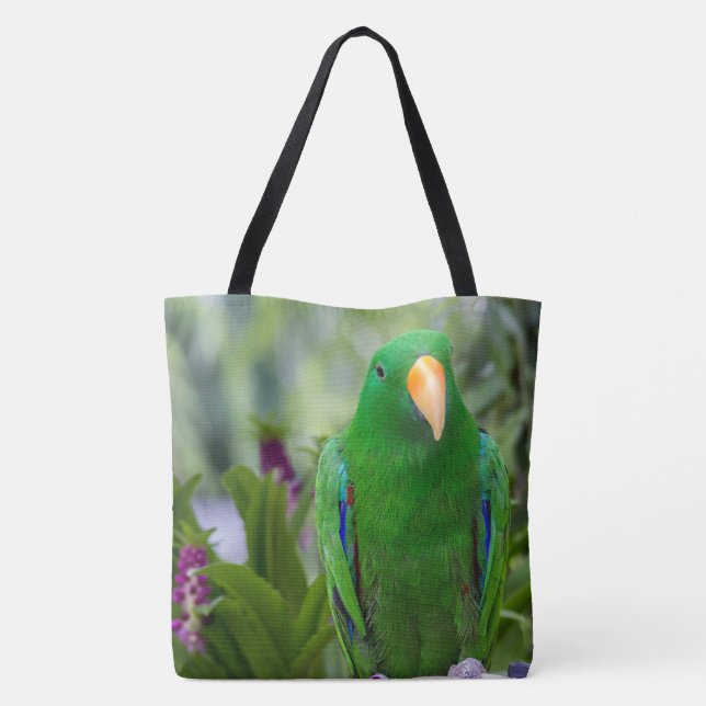 Bolso De Tela Eclectus Parrot Male (Reverso)
