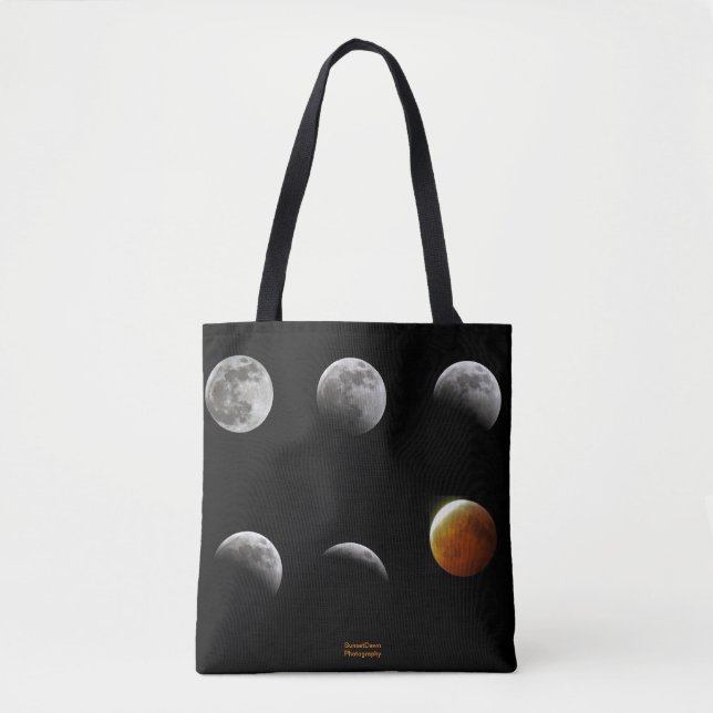 Bolso De Tela Eclipse de luna llena (Anverso)