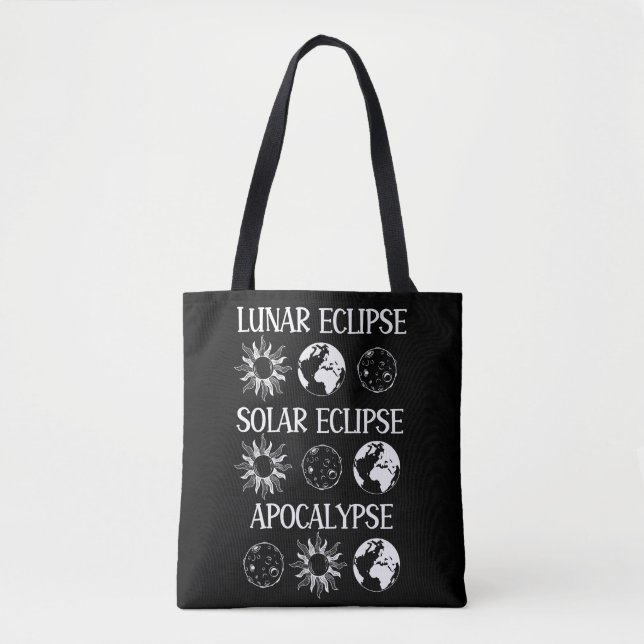 Bolso De Tela Eclipse lunar Eclipse solar Apocalipsis Espacio di (Anverso)