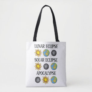 Bolso De Tela Eclipse lunar Eclipse solar Apocalipsis Espacio di