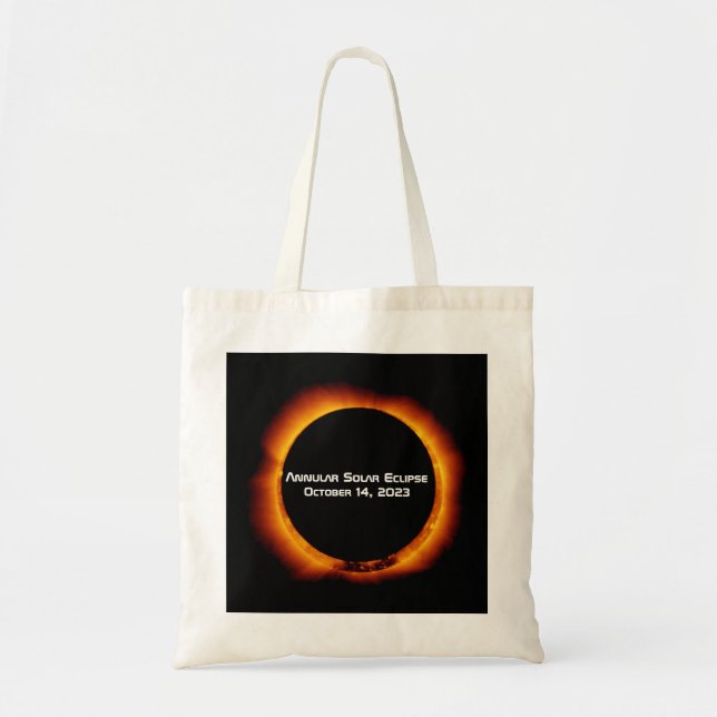 Bolso De Tela Eclipse solar anual de 2023 (Frente)