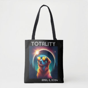 Bolso De Tela Eclipse solar total 8 de abril de 2024 Perro graci