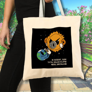 Bolso De Tela Eclipse Total de Sol 2026 Groenlandia Photobomb