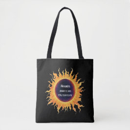 Bolso De Tela Eclipse Total de Sol Acuarela en Énfasis 2026 Nomb