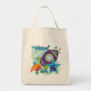 Bolso De Tela Eco de cohetes 6ª camisetas de cumpleaños y regalo