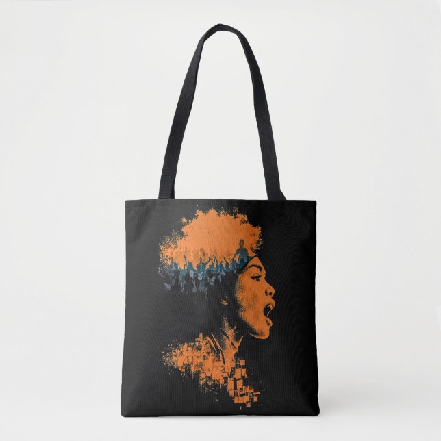 Bolso De Tela Eco de la multitud (Anverso)