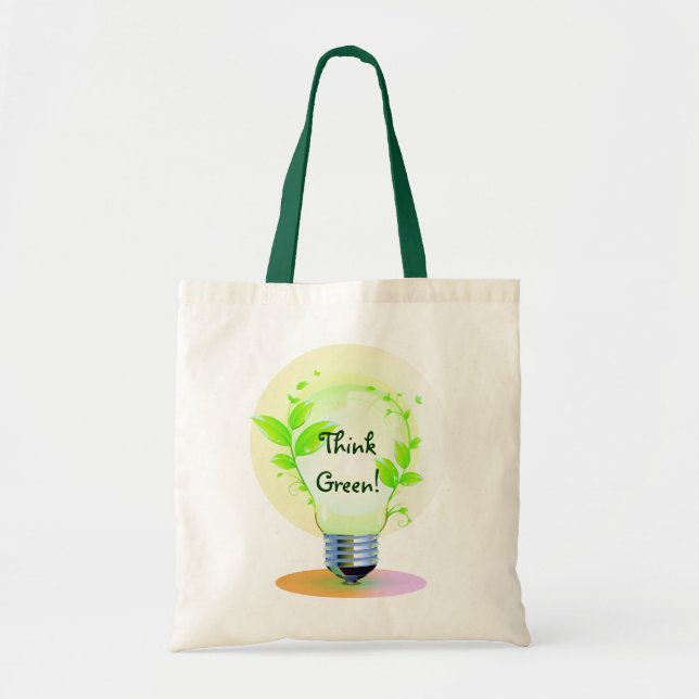 Bolso De Tela Eco Think Green (Frente)