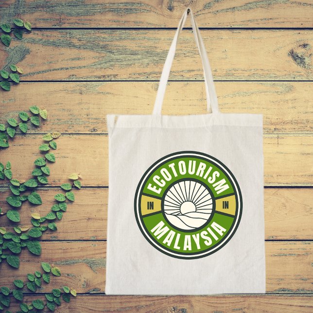 Bolso De Tela Ecoturismo Malasia Asia Green Slow Travel Logo (Subido por el creador)
