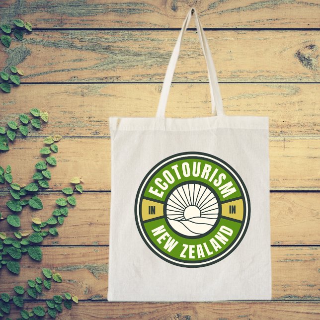 Bolso De Tela Ecoturismo Nueva Zelanda Green Slow Travel Logo (Subido por el creador)