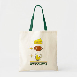 Bolso De Tela Ecuación divertida de Wisconsin de la cerveza del