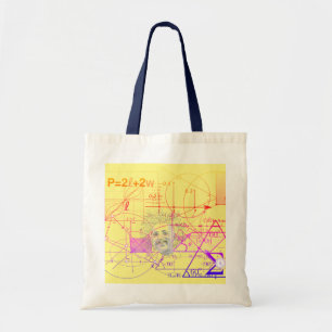 Bolso De Tela Ecuaciones divertidas coloridas Diseños geométrico
