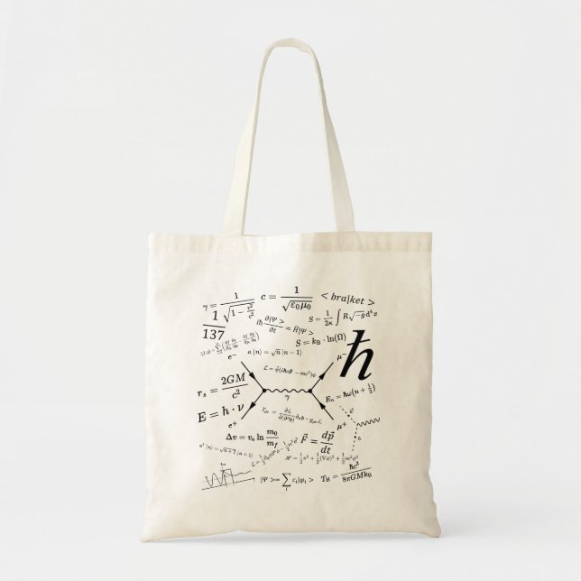 Bolso De Tela Ecuaciones y fórmulas físicas (Frente)