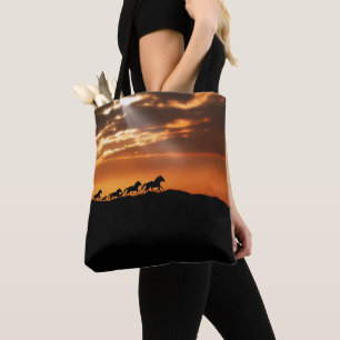Bolso De Tela Ecuestre de Blonde y Broke - Tote