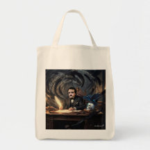 Edgar A. Poe Componiendo El Cuervo En Sueños Gótic