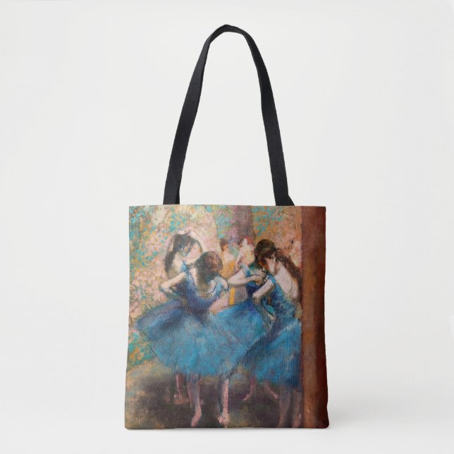 Bolso De Tela Edgar Degas - Bailarinas de azul (Anverso)