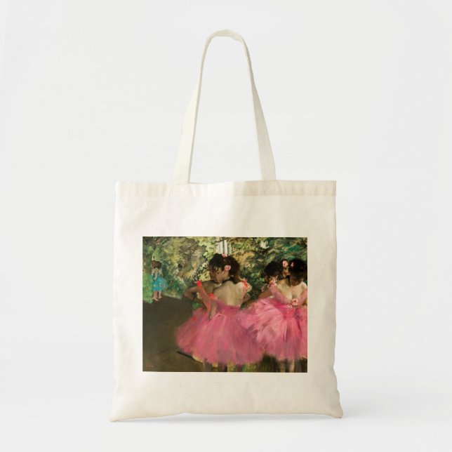 Bolso De Tela Edgar Degas - Bailarinas de rosa (Frente)