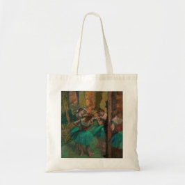 Bolso De Tela Edgar Degas - Bailarinas, rosadas y verdes