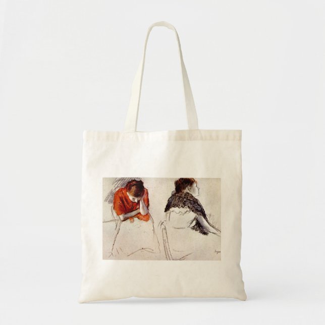 Bolso De Tela Edgar Degas - dos mujeres asentadas (Frente)