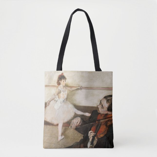 Bolso De Tela Edgar Degas. Lección de danza. Impresionismo vinta (Anverso)