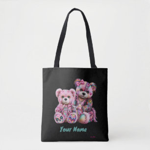 Bolso De Tela Edgy Too Osos Rosa Punk