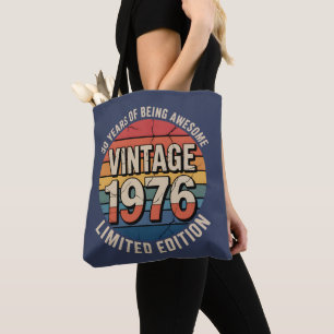 Bolso De Tela Edición Limitada Año de Nacimiento Vintage 1976