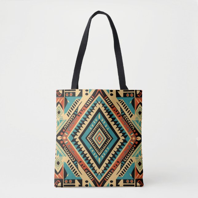 Bolso De Tela Edición Tribal Sagrada de Semietría Tapiz Toto Bag (Anverso)
