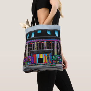Bolso De Tela Edificio Colorido Abandonado Resumen Arte AI