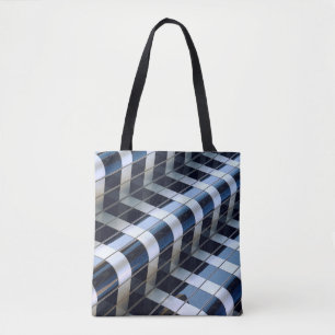Bolso De Tela Edificio de altura negro y gris