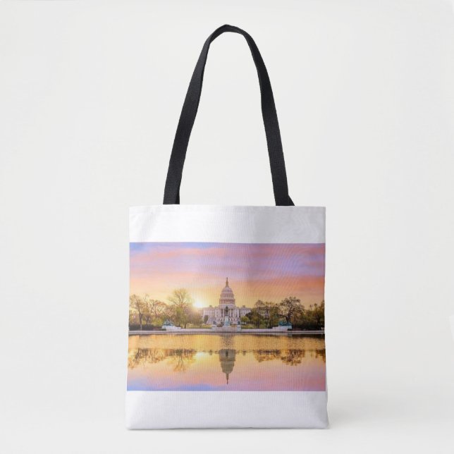 Bolso De Tela Edificio del Capitolio de EE. UU. en Washington DC (Anverso)