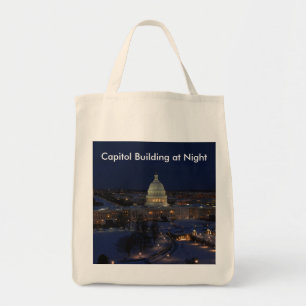 Bolso De Tela Edificio del Capitolio de Estados Unidos de noche