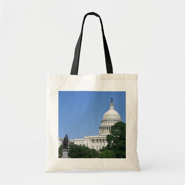 Bolso De Tela Edificio del Capitolio en Washington DC (Frente)