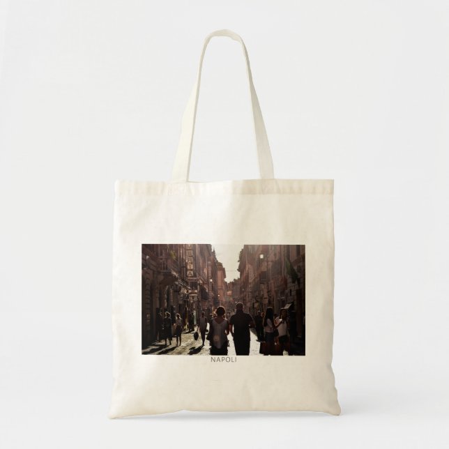 Bolso De Tela Edificios de Nápoles (Nápoles) (Frente)