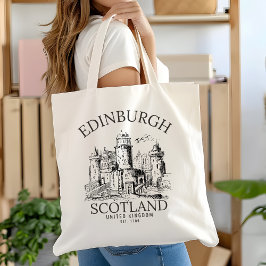 Bolso De Tela Edinburgh Tote Bag | Vintage Scotland Travel 