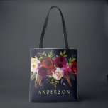 Bolso De Tela EDITABLE COLOR Marina Marsala Rustic Boho Floral<br><div class="desc">COLOR DE FONDO CAMBIABLE. Estilo bohemio Allover Print Tote Bag con ilustracion acuarela de borgoña, marsala, peonías rojas y rosas y rosas con énfasis en el fondo azul marino. Es perfecto para eventos de otoño/otoño/invierno, de estilo floral y bohemio. También están disponibles los elementos coincidentes. * Haga clic en el...</div>