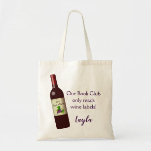Bolso De Tela Editable Nuestro Club de Libros Solamente Lee Etiq