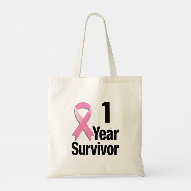 Bolso De Tela Editar el cáncer de mama al año - 1 año (Reverso)