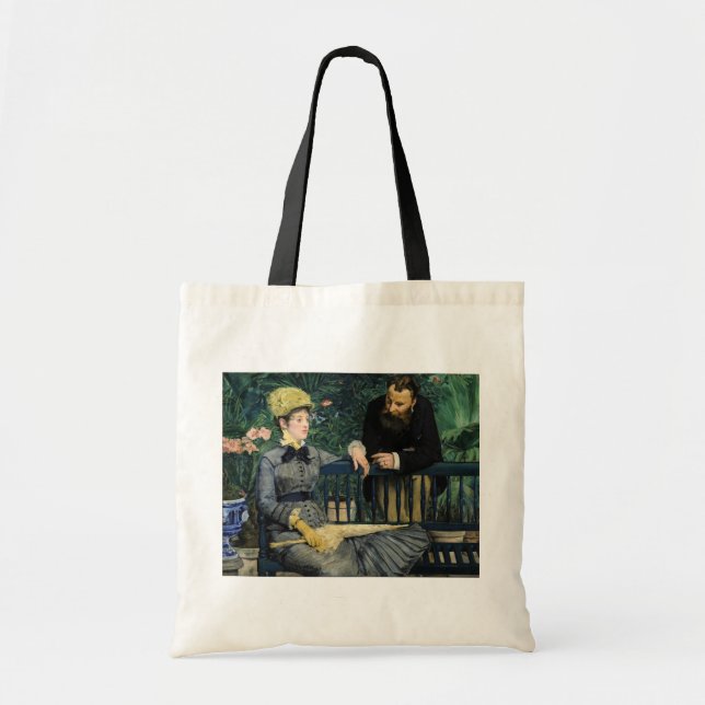 Bolso De Tela Edouard Manet - En el Invernadero (Frente)